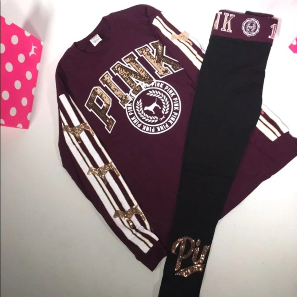 NWT pink bling outfit sz xs/S